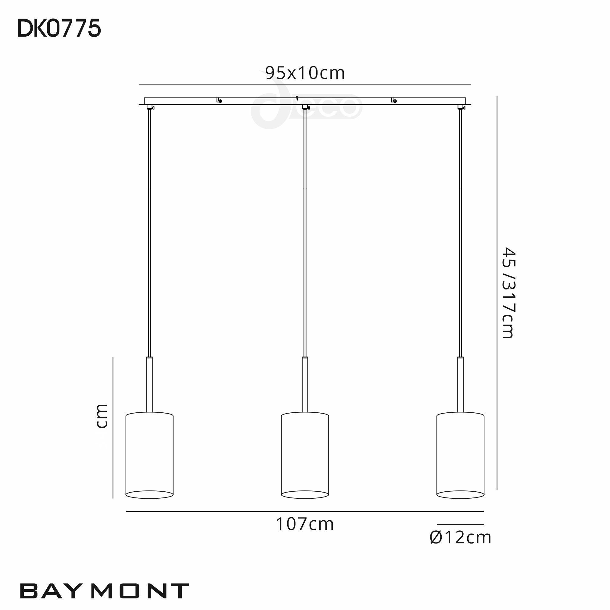 Baymont AB WH Ceiling Lights Deco Linear Fittings